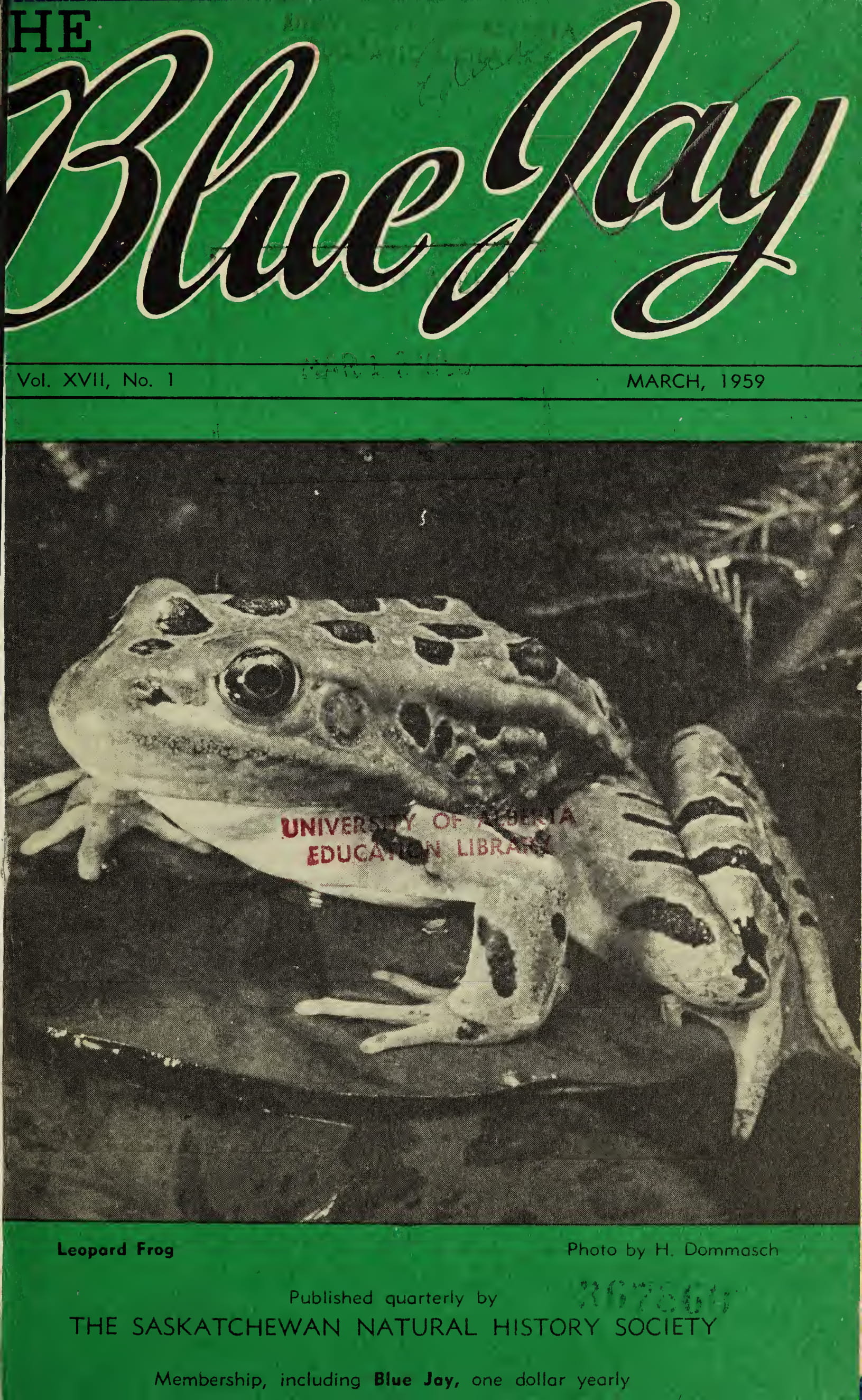 					View Vol. 17 No. 1 (1959): March 1959
				