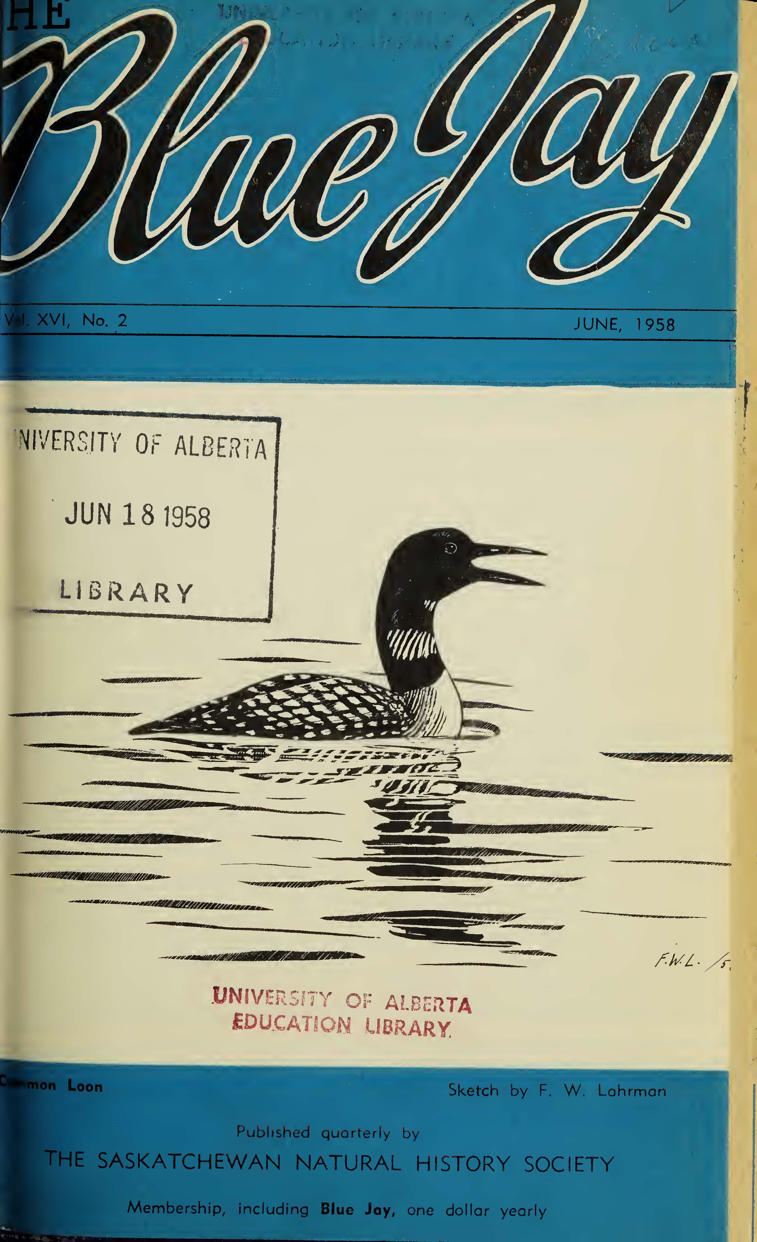 					View Vol. 16 No. 2 (1958): June 1958
				